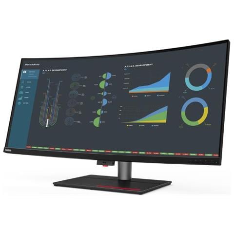 Lenovo 39.7" Curved 5K Ultra HD Monitor LED IPS ThinkVision P40w20 Black