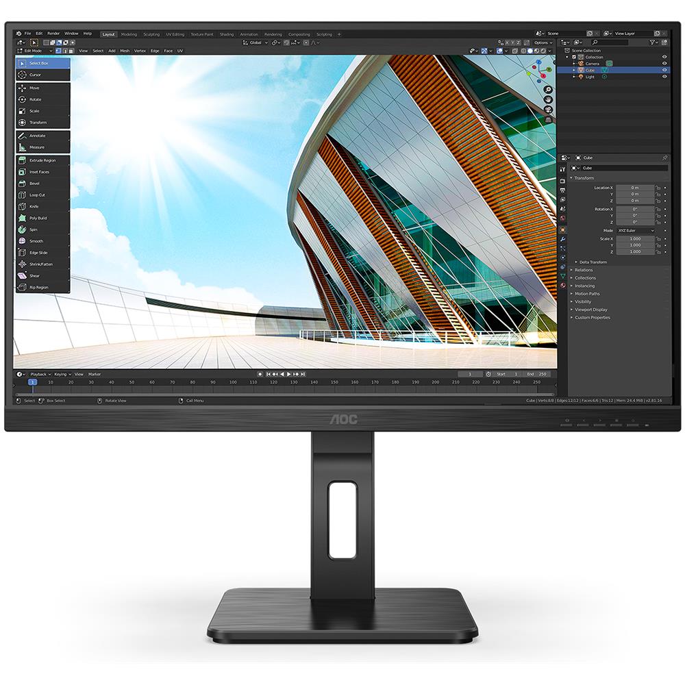 AOC 27" LED Monitor IPS Full HD 4ms Black Pro-line 1920x1080