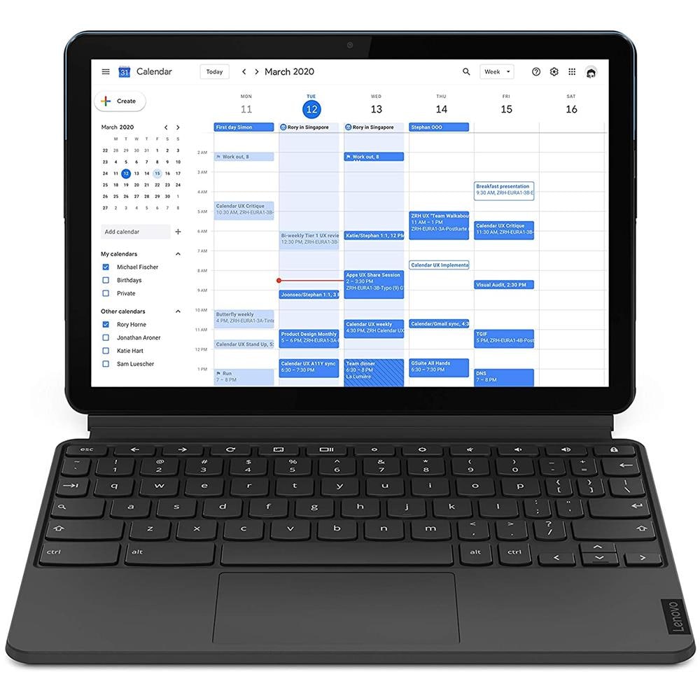 Lenovo Chromebook IdeaPad Duet 2 in 1 10.1" FHD 4GB 64GB Blu Grigio Chrome OS