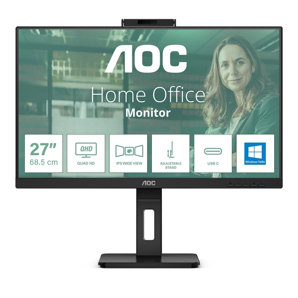 AOC LED Monitor IPS 23.8 inch Full HD 4ms Integrated Speakers Black