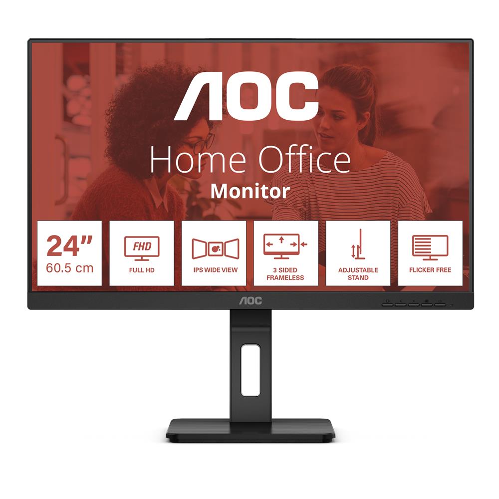 AOC Monitor 24" IPS Full HD Altoparlanti Integrati Nero 4ms 75Hz