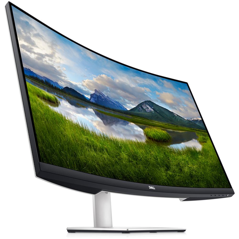 Dell Monitor Curvo 31.5" 4K Ultra HD FreeSync Altoparlanti Integrati Nero Argento