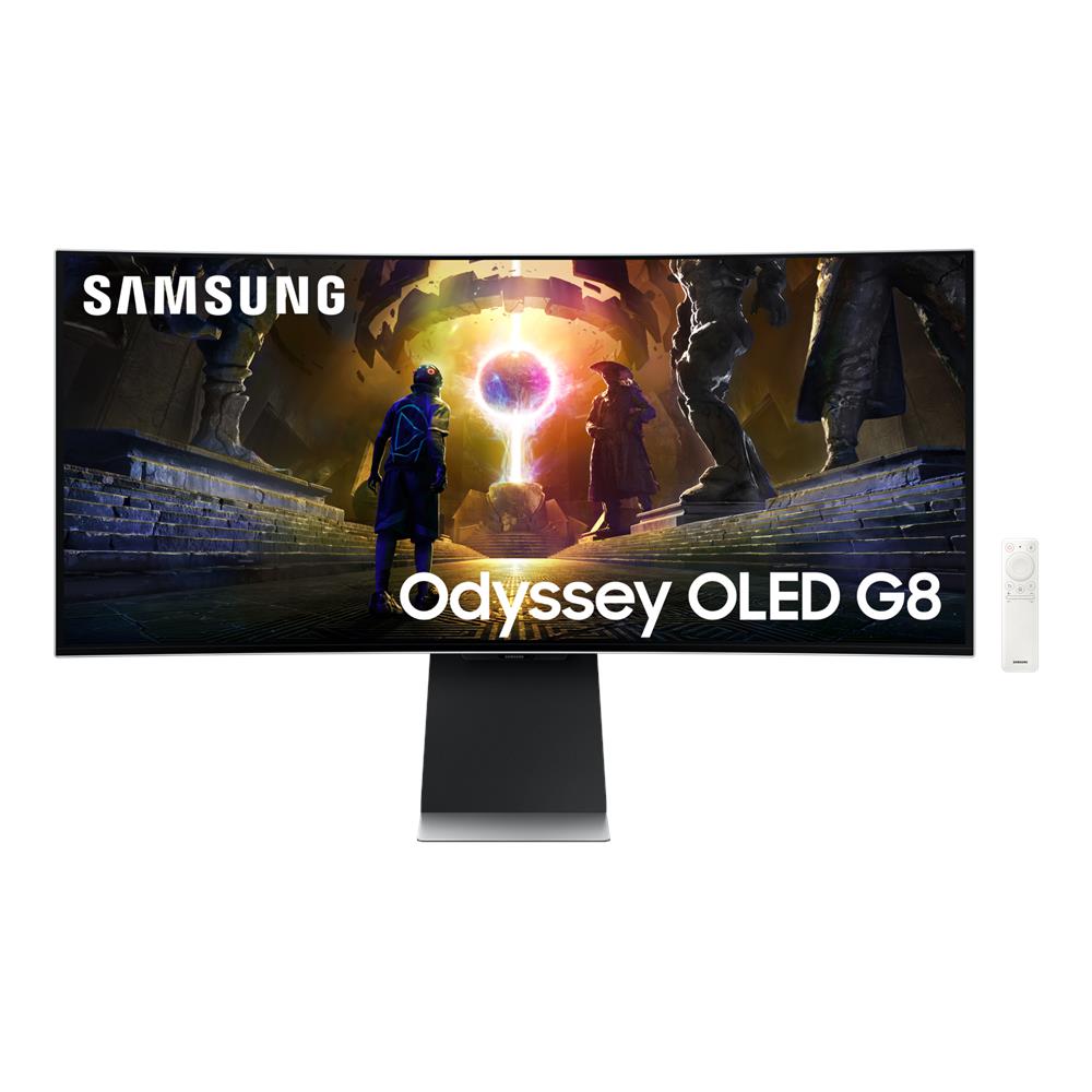 Samsung Gaming Monitor 34 pollici Curvo OLED 175Hz UltraWide Argento