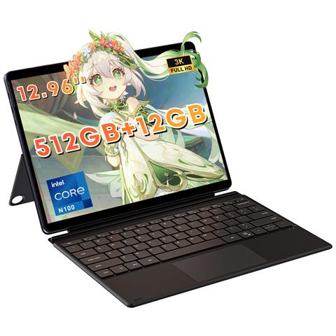 CHUWI Hi10 Max Tablet 12.96 Pollici Intel N100 12GB RAM 512GB SSD Windows 11 Grigio con Stilo
