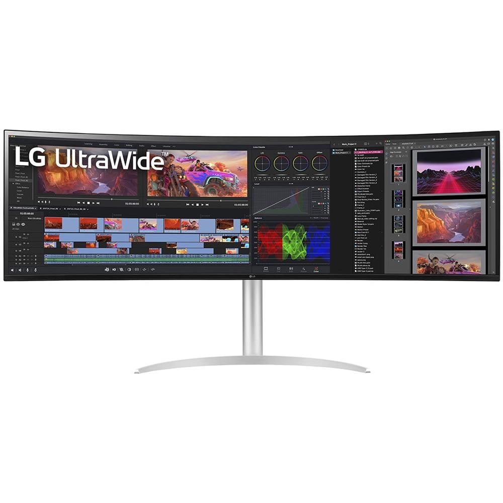LG UltraWide Curvo 49" Monitor IPS LED 144Hz 5ms Altoparlanti Bianchi