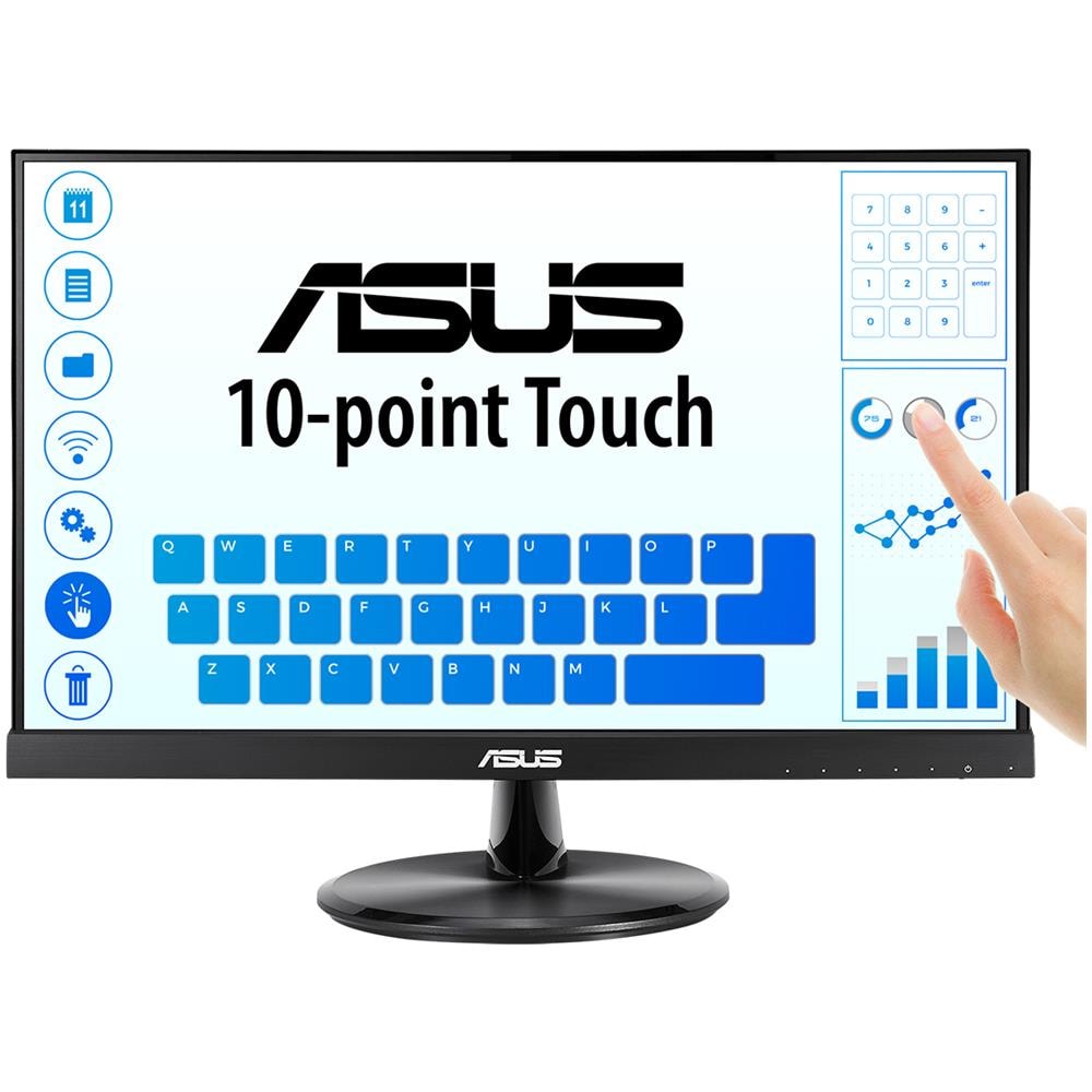 ASUS Touchscreen Monitor 21.5" IPS Full HD 75Hz Altoparlanti Integrati Nero