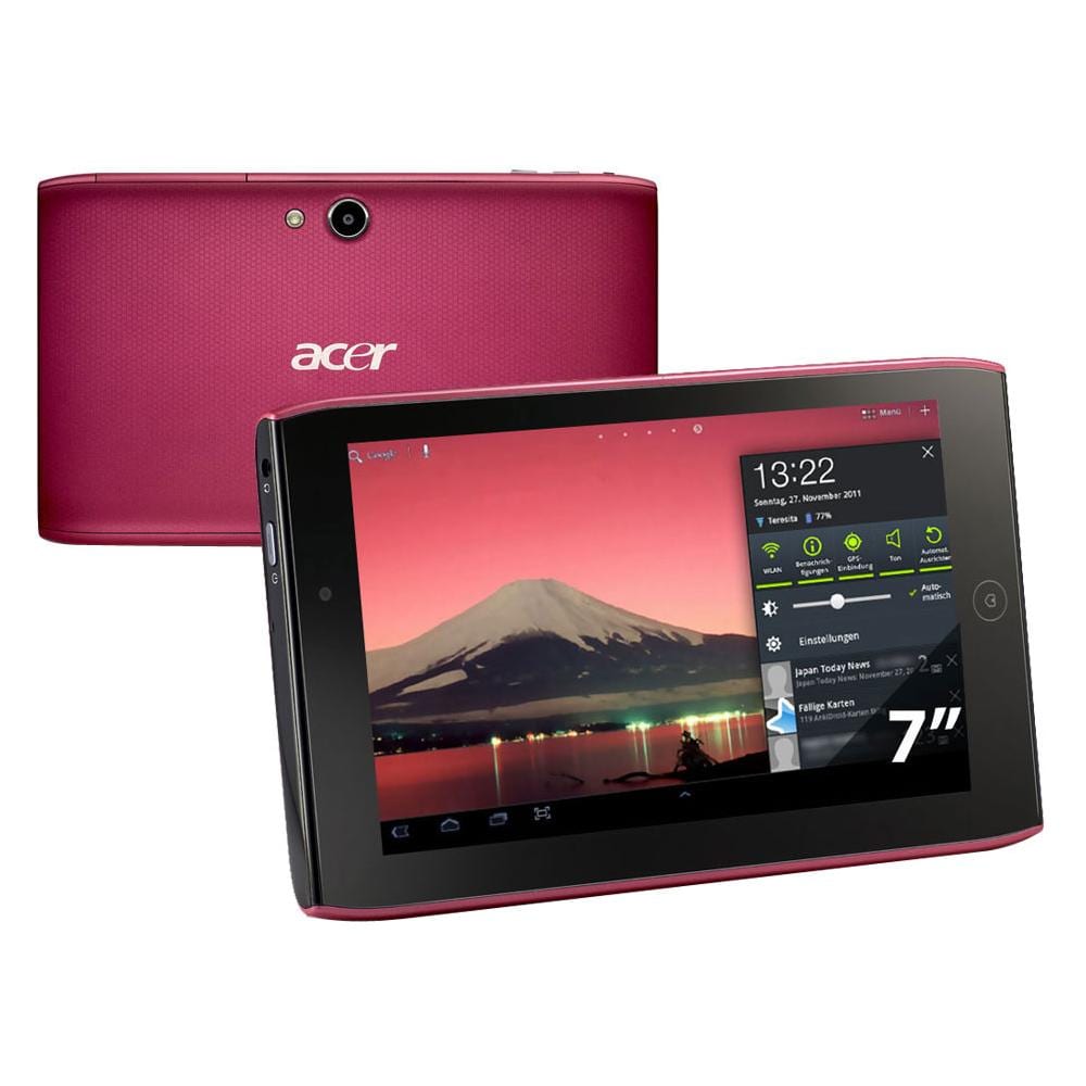 Acer IconiaTab A100 Tablet 7" Wi-Fi 8GB Dual Core Android Rosso 5MP Camer